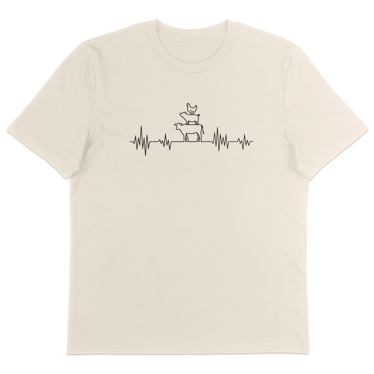 Animals Heartbeat T-Shirt - Vegan America