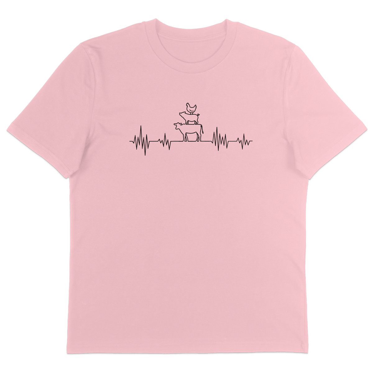 Animals Heartbeat T-Shirt - Vegan America