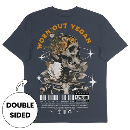 Floral Skeleton Streetwear T-Shirt - Vegan America