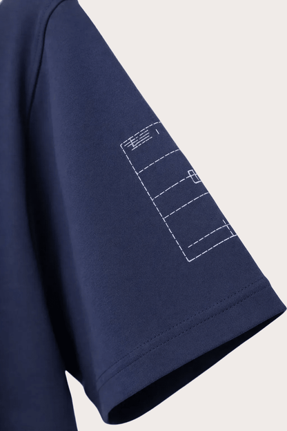 LO NEEL T-shirt Vague Bleu - Vegan America