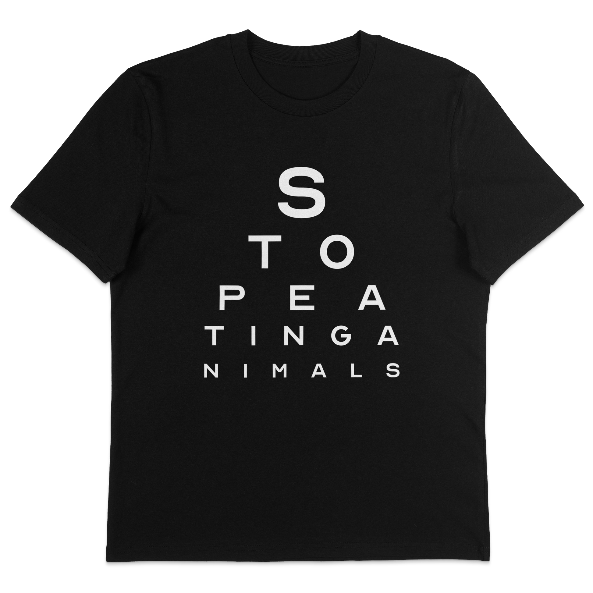 Stop Eating Animals Eye Exam T-Shirt - Vegan America