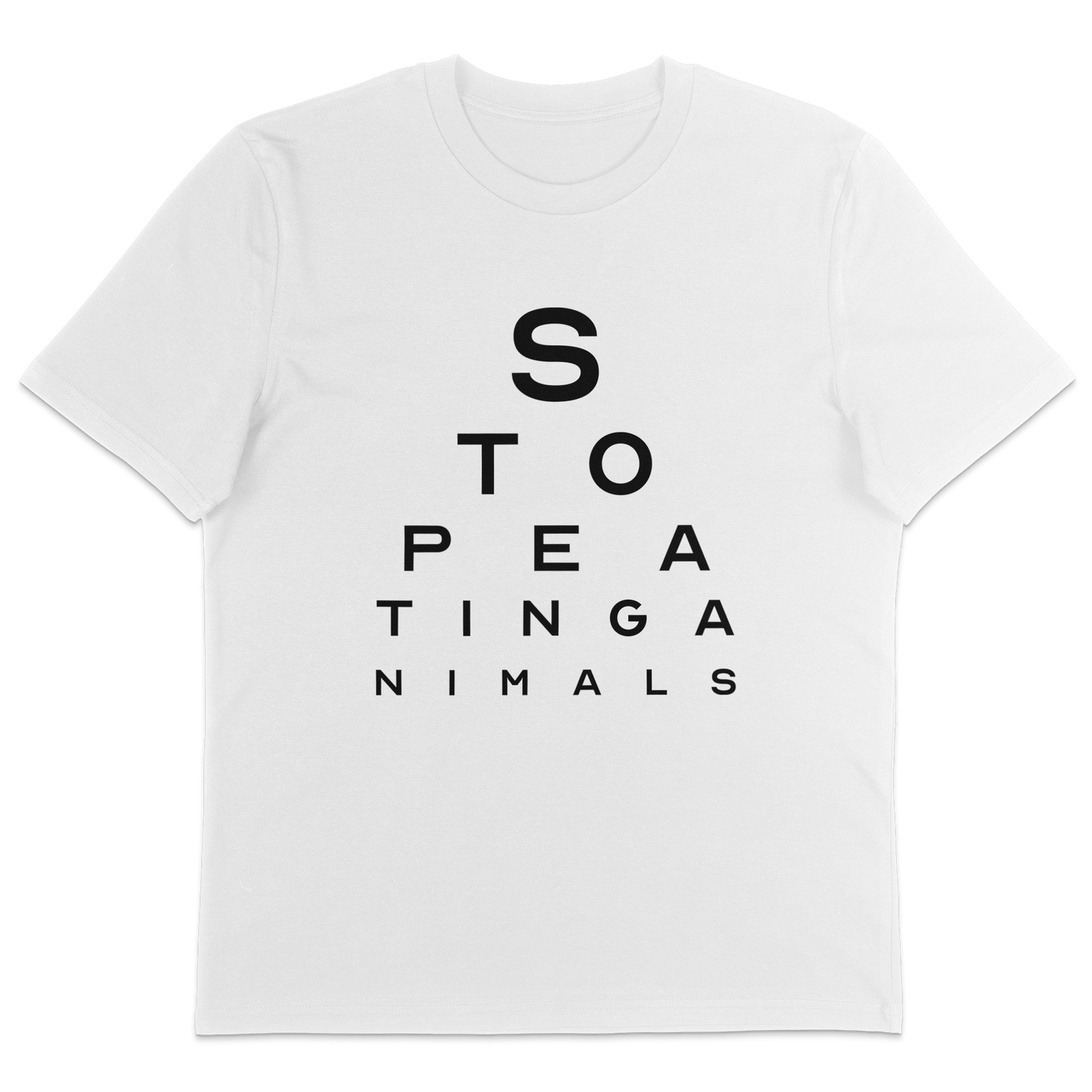 Stop Eating Animals Eye Exam T-Shirt - Vegan America