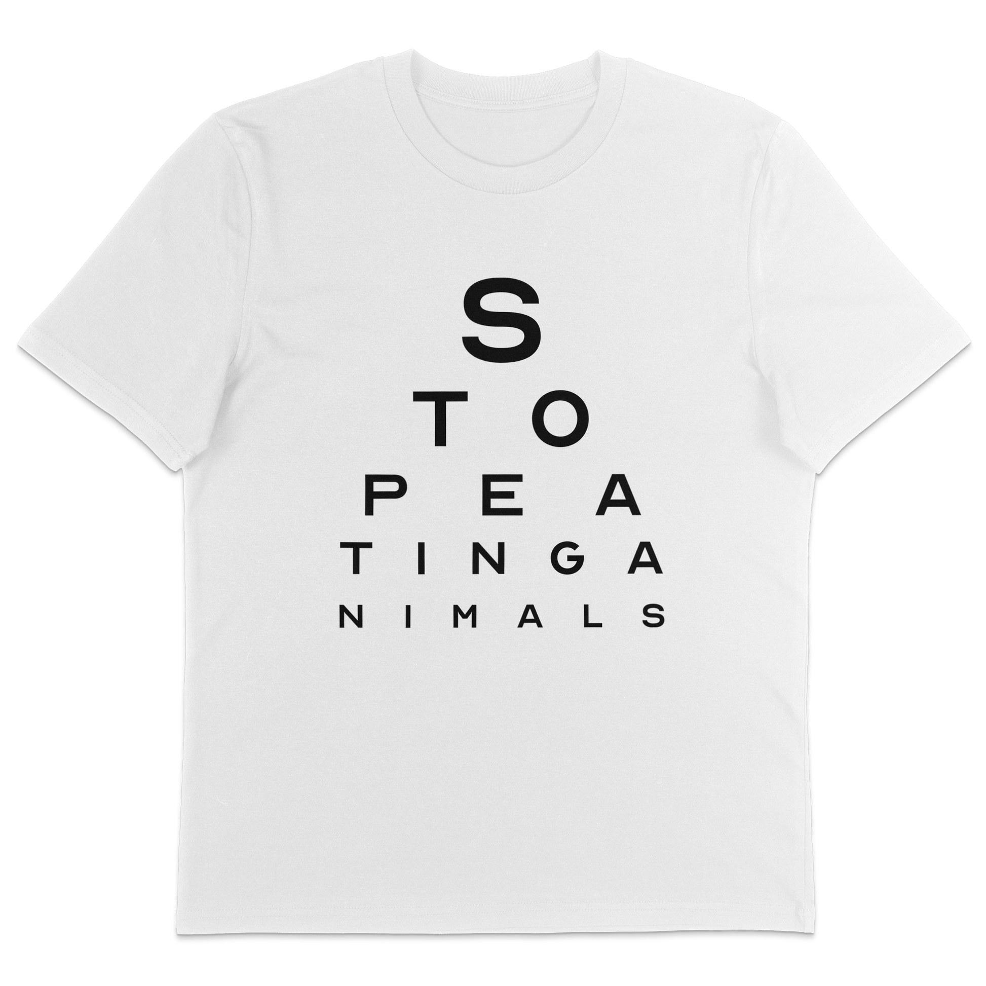 Stop Eating Animals Eye Exam T-Shirt - Vegan America