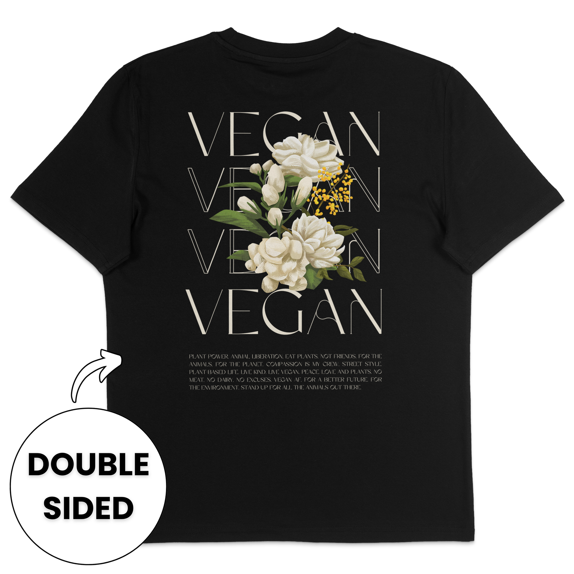 Flower Streetwear T-Shirt - Vegan America