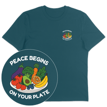 Peace Begins On Your Plate T-Shirt - Vegan America