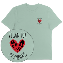 Vegan For The Animals Heart T-Shirt - Vegan America