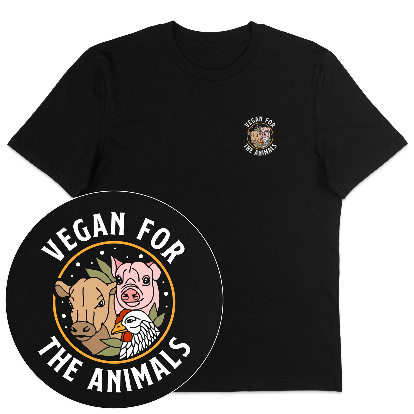 Vegan For The Animals Earthlings T-Shirt - Vegan America