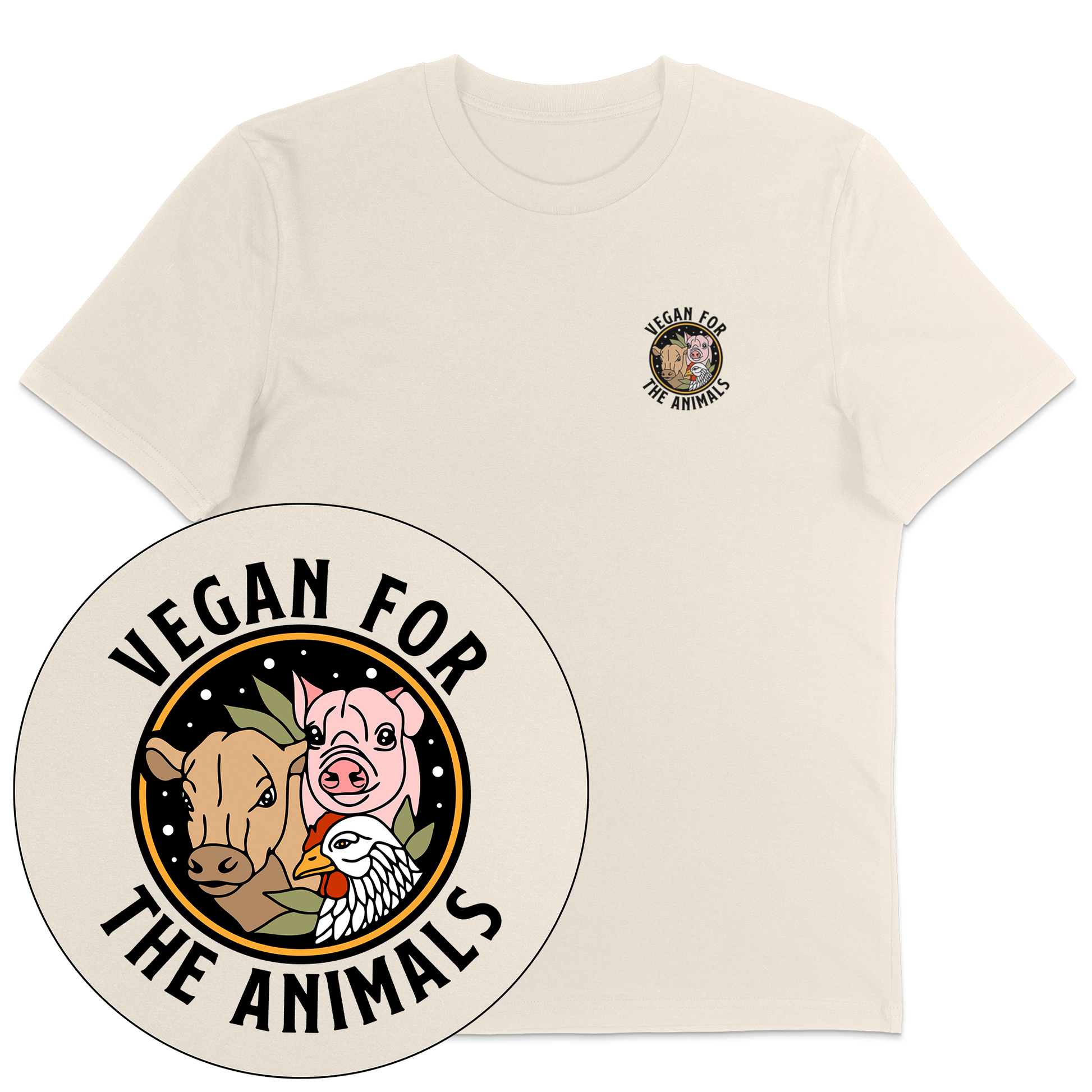 Vegan For The Animals Earthlings T-Shirt - Vegan America