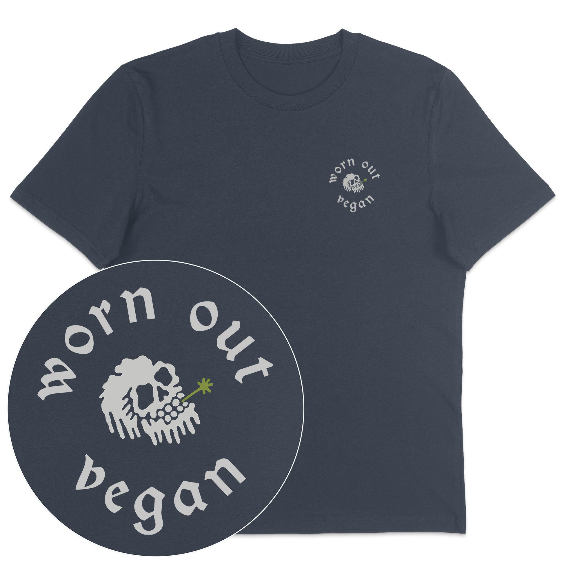 Floral Skeleton Streetwear T-Shirt - Vegan America
