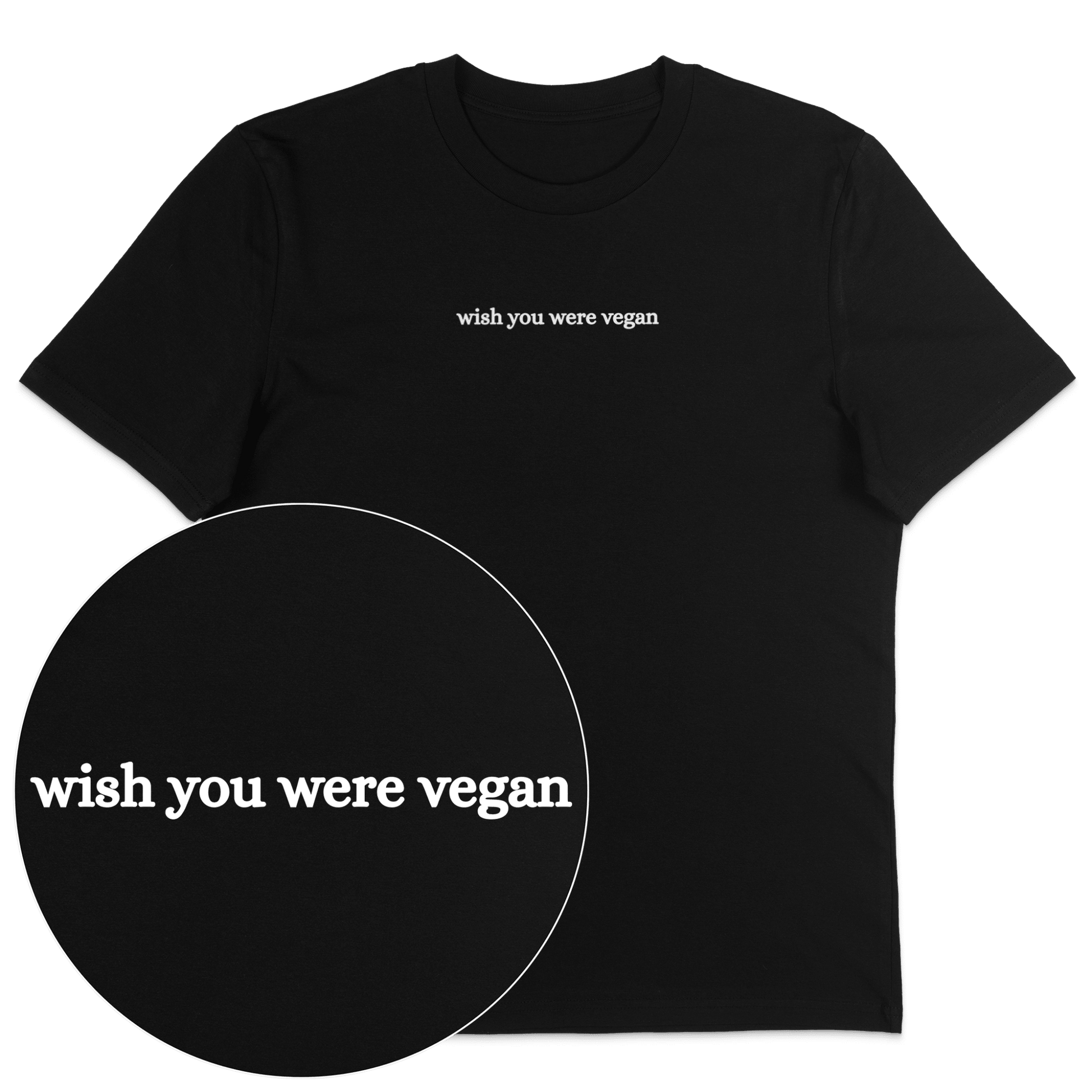 Wish You Were Vegan T-Shirt - Vegan America