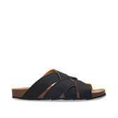 Piñatex® Vegan Sandals Tanna Black - Vegan America