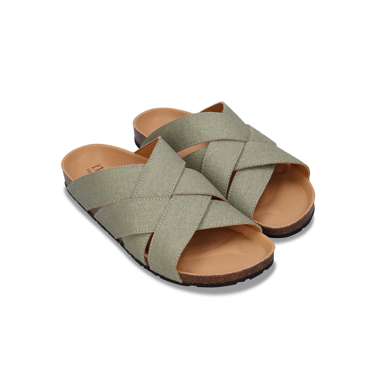 Piñatex® Vegan Sandals Tanna Green - Second Life
