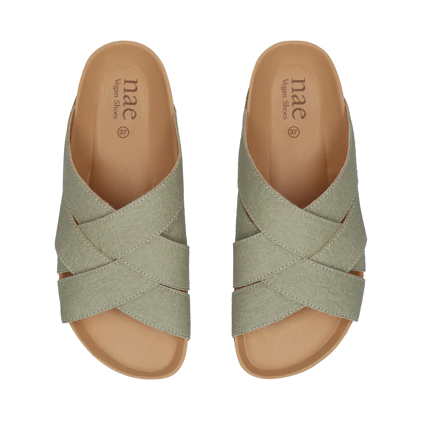 Piñatex® Vegan Sandals Tanna Green - Second Life