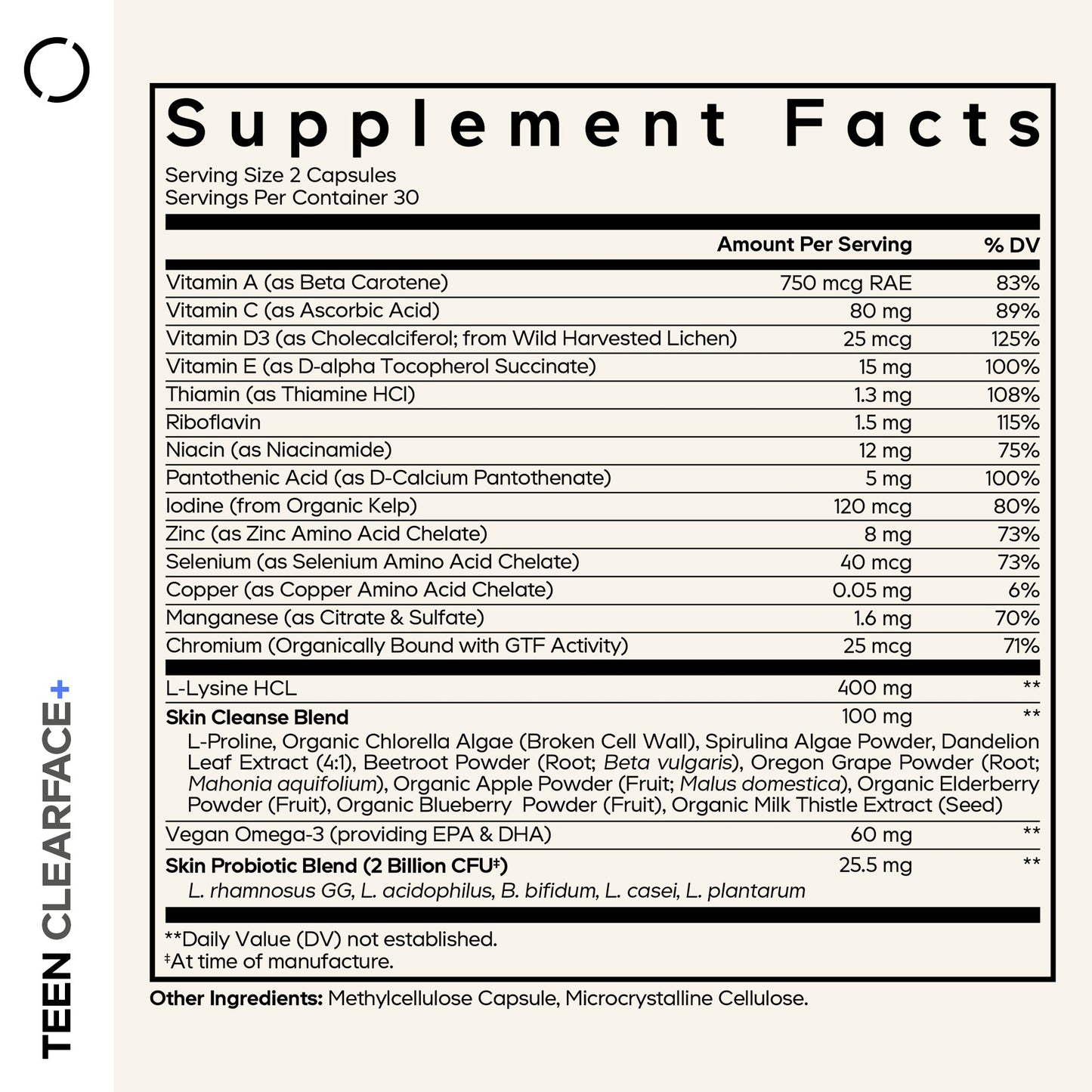 Teen Clearface Vitamins