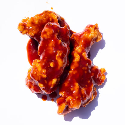 Blackbird Plant-Based Texas BBQ Wings covered in sauce