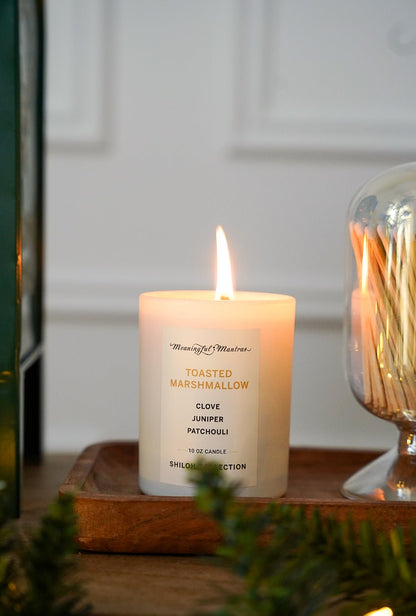 Toasted Marshmallow Natural Candle 10oz Shiloh Collection - Vegan America