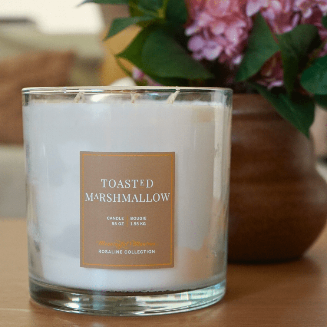 Toasted Marshmallow Natural Candle 55oz Rosaline Collection - Vegan America