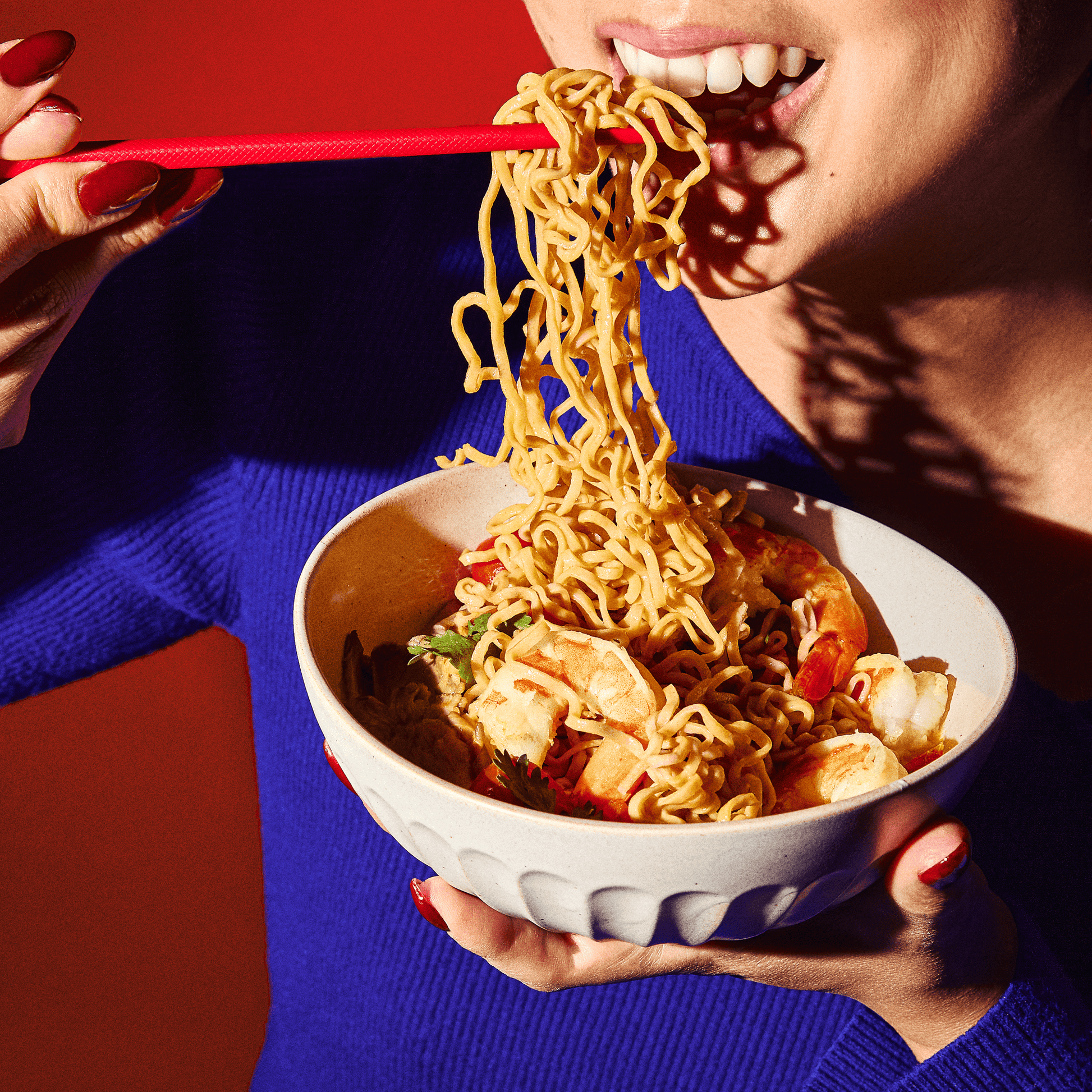 Tom Yum “Shrimp” Ramen - Vegan America
