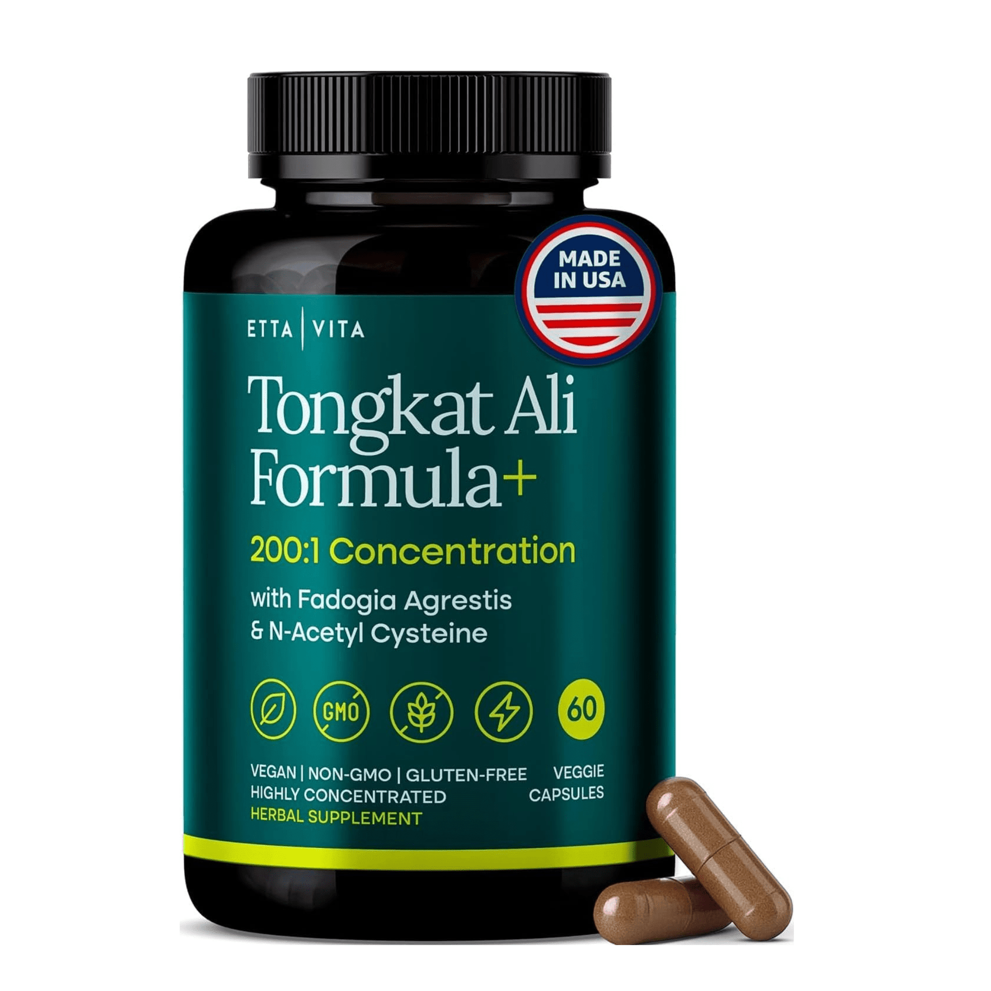 Potent Longjack - Tongkat Ali & Fadogia Agrestis Supplement for Men & Women - Vegan America