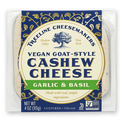 Garlic & Basil Vegan Goat-Style Cashew Cheese