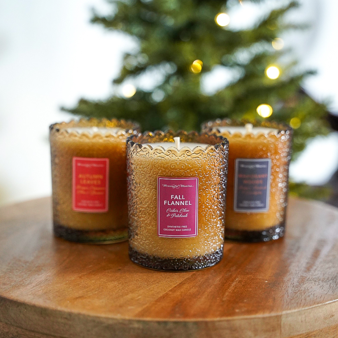 Fall Flannel Natural Candle 8oz Kaia Collection - Vegan America