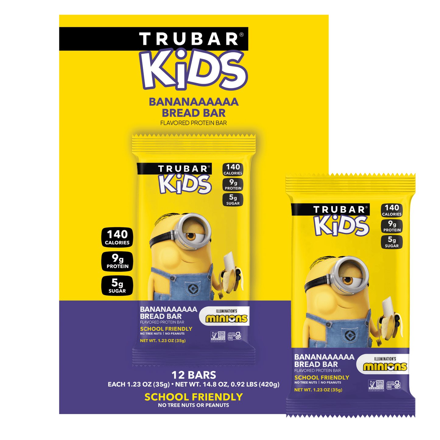 NEW! TRUBAR KiDS Minions - Banana Bread Bar - Vegan America
