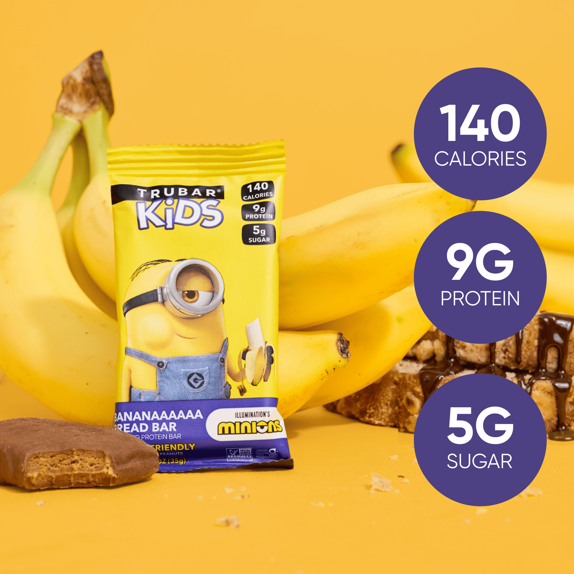 NEW! TRUBAR KiDS Minions - Banana Bread Bar - Vegan America
