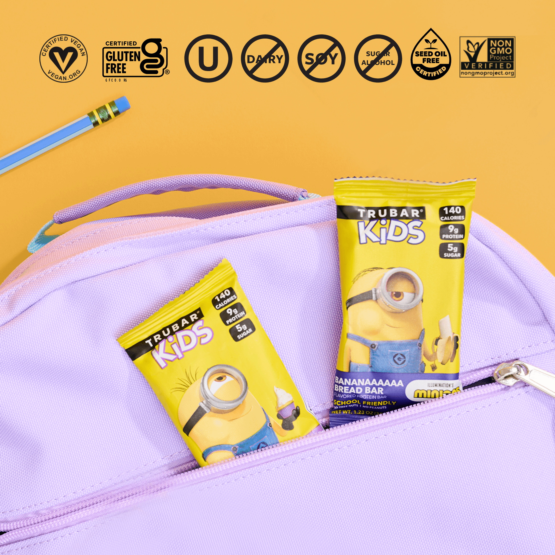 NEW! TRUBAR KiDS Minions - Banana Bread Bar - Vegan America