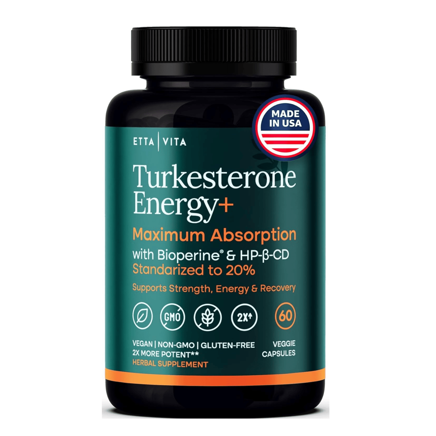 Potent Turkesterone Supplement, 2X Pure - Vegan America