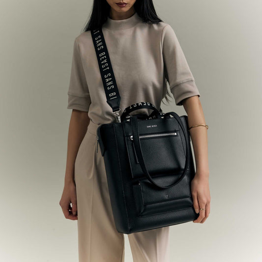 Barricade Bag Strap - Noir + Silver
