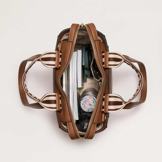 Universo Tote - Cinnamon + Gold