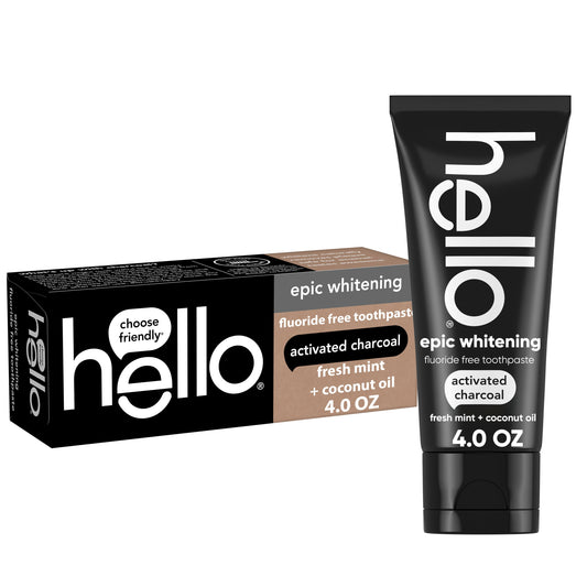 hello activated charcoal epic whitening fluoride free toothpaste