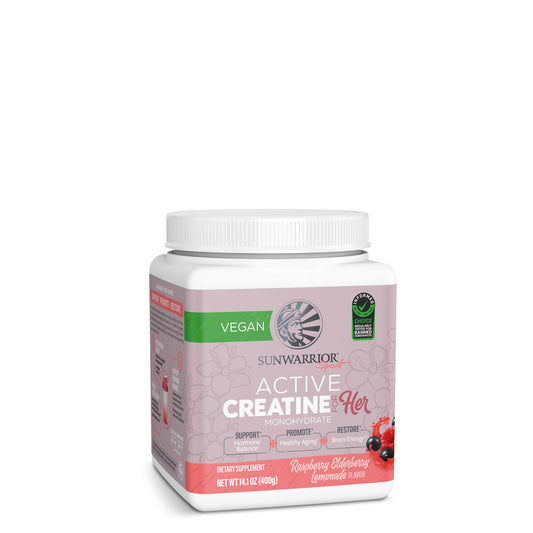 Active Creatine Raspberry Elderberry Lemonade For HER Special Special Sunwarrior 50 Servings