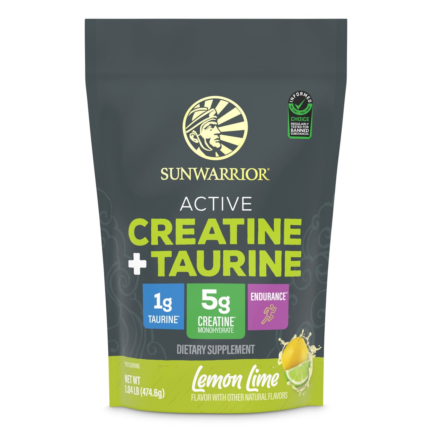 Active Creatine Plus Taurine Lemon Lime - Vegan America
