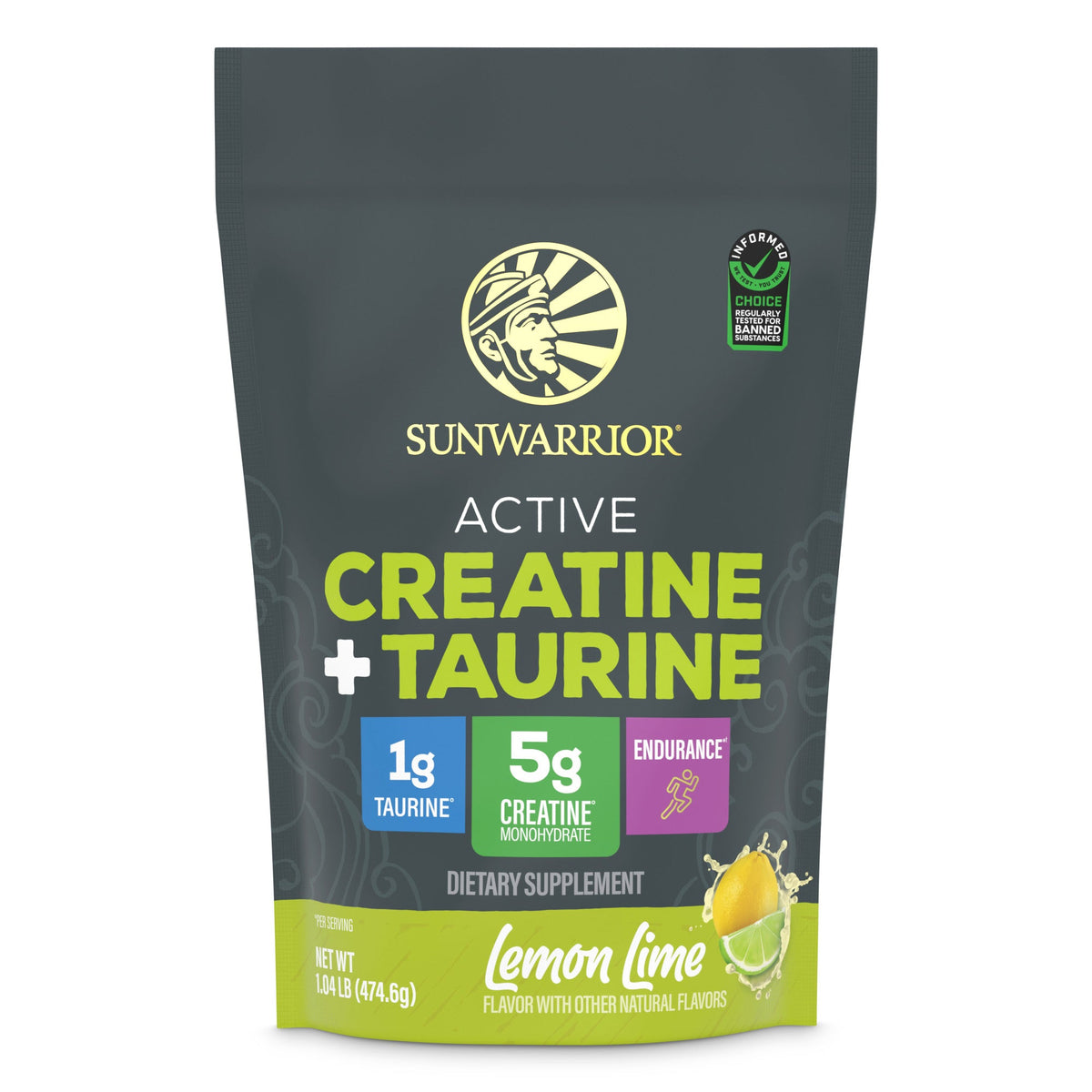 Active Creatine Plus Taurine Lemon Lime - Vegan America