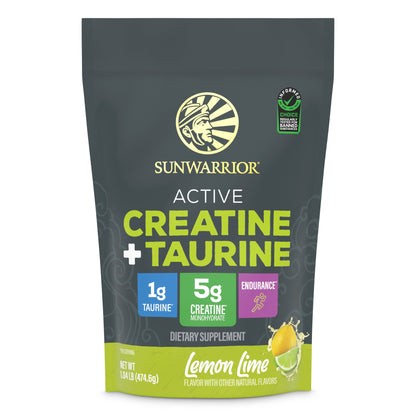 Active Creatine Plus Taurine Lemon Lime - Vegan America