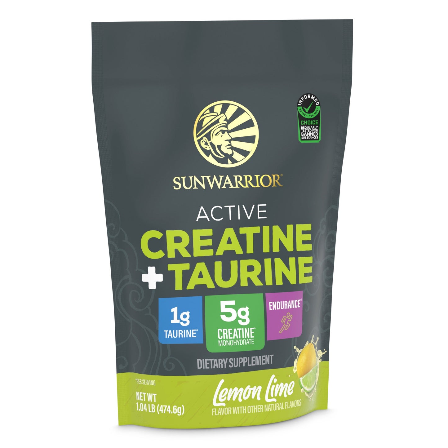 Active Creatine Plus Taurine Lemon Lime - Vegan America