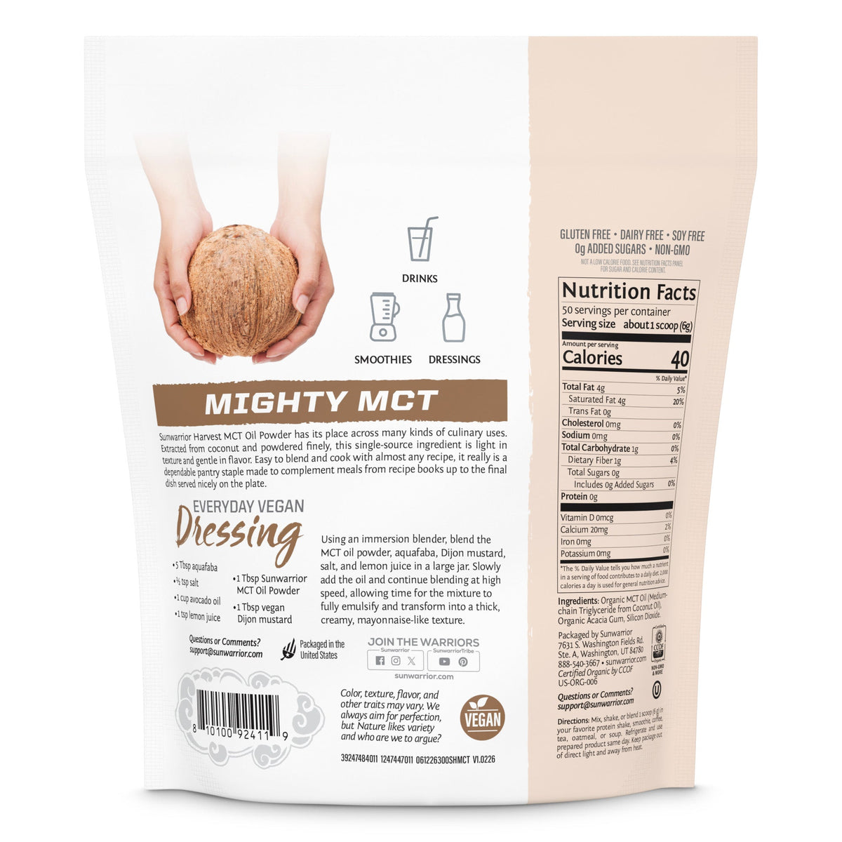Organic MCT Oil Powder - Vegan America