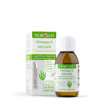 NORSAN OMEGA - 3 VEGAN: Naturally Lemon Flavored - 3.4 fl oz (100 ml) - Vegan America