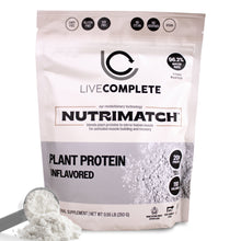 LiveComplete NutriMatch™ Plant Protein | CASE PACK 10 Units |Unflavored | 10 Servings | 20g Clean Plant Protein Powder with 96% Match Rate