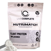 NutriMatch™ Unflavored Plant Protein Powder with 96% Match Rate | 10 Serving Bag - Vegan America