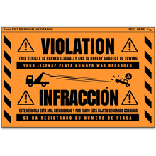 "Violation" Orange Very Hard to Remove Parking Stickers - Vegan America