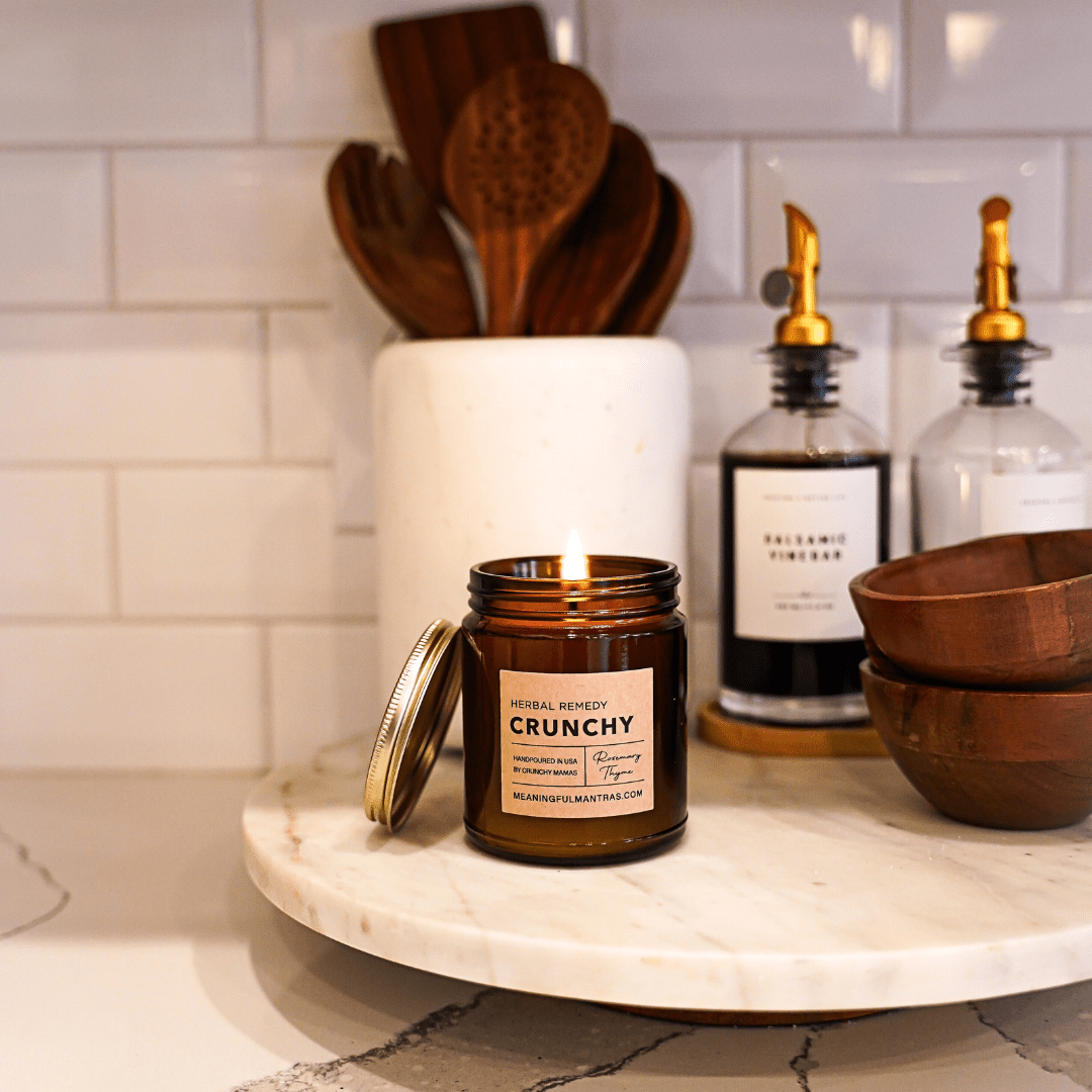 Crunchy Herbal Remedy Natural Candle - Vegan America