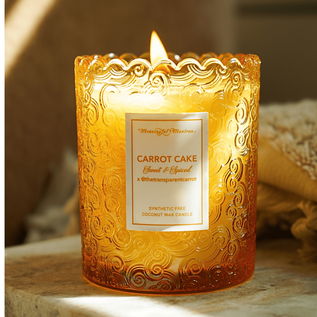 Carrot Cake x @TheTransparentCarrot Natural Candle 8oz Kaia Collection - Vegan America