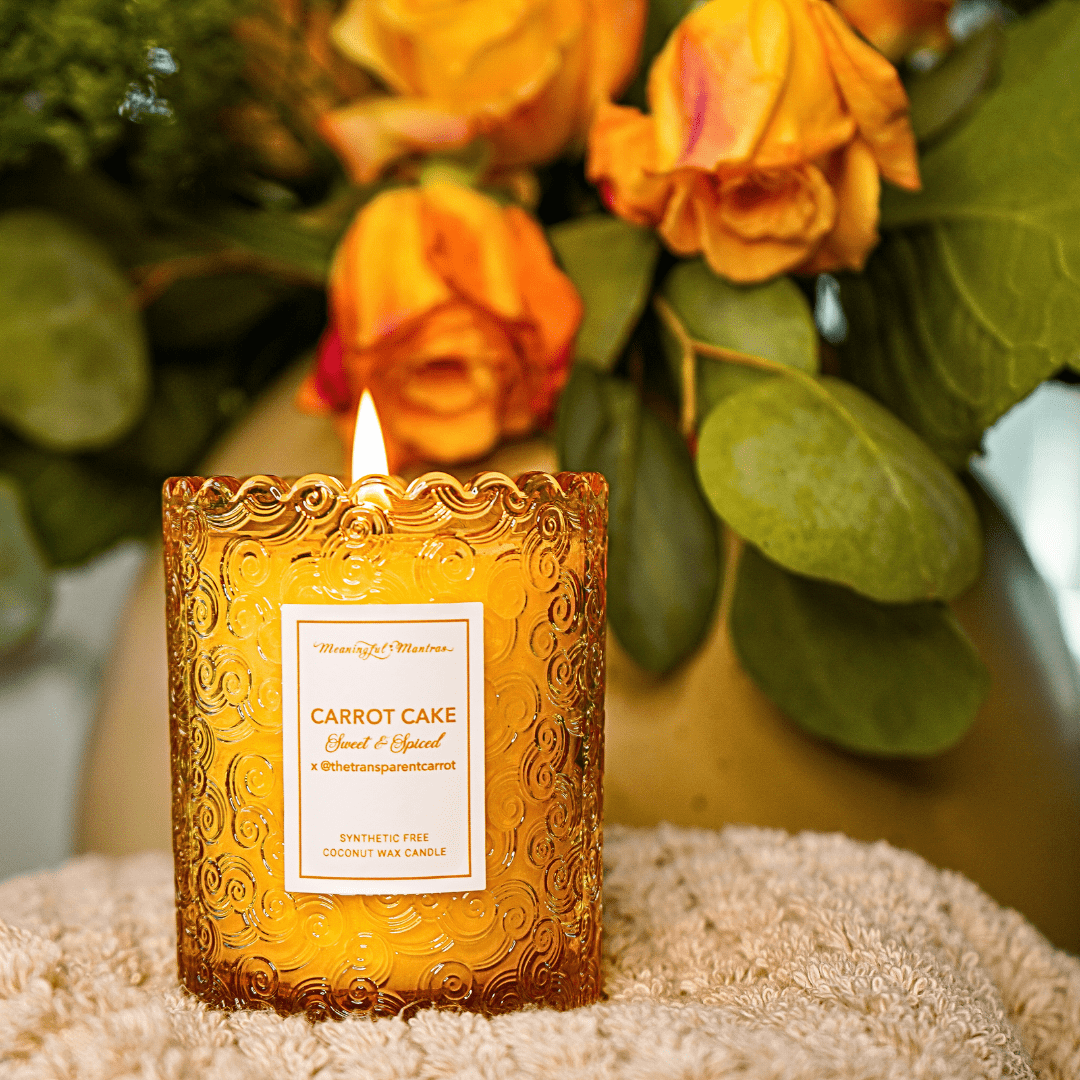 Carrot Cake x @TheTransparentCarrot Natural Candle 8oz Kaia Collection - Vegan America