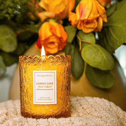 Carrot Cake x @TheTransparentCarrot Natural Candle 8oz Kaia Collection - Vegan America