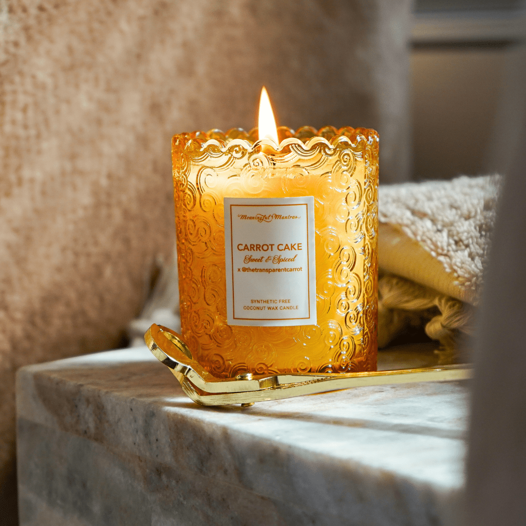 Carrot Cake x @TheTransparentCarrot Natural Candle 8oz Kaia Collection - Vegan America