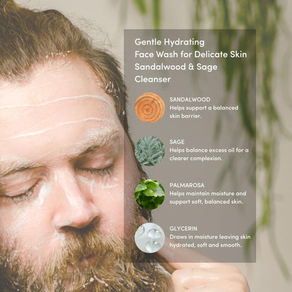 Soothing Daily Facial Wash for Dry & Sensitive Skin - Vegan America