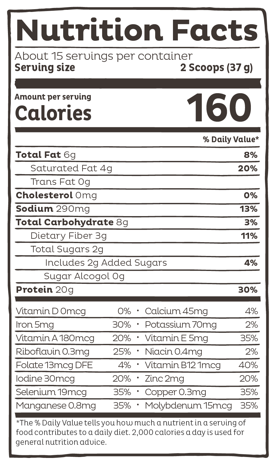 KOS Organic Plant Protein, Vanilla, 15 Servings