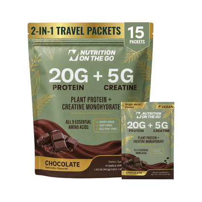 2-in-1 Vegan Protein + Creatine Travel Packets